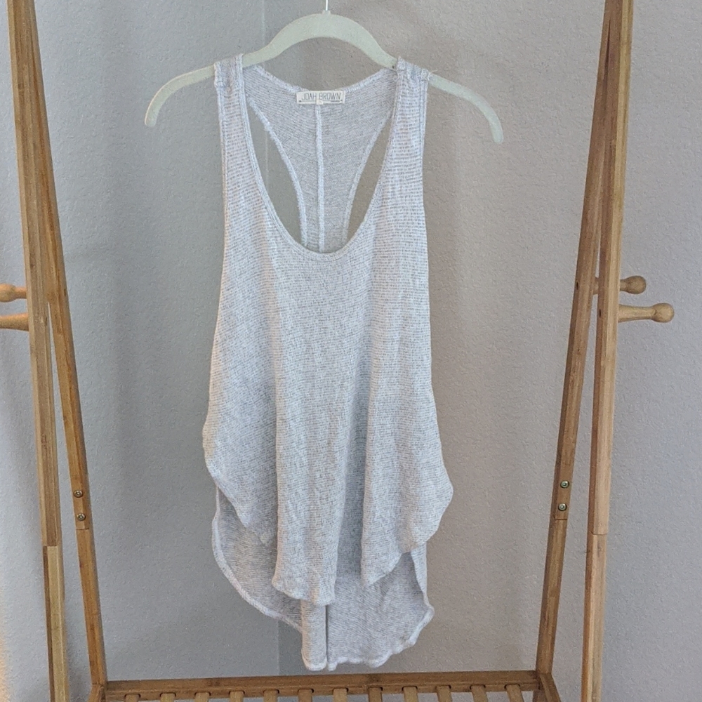 Josh Brown racer back tank top in grey